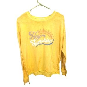 Yellow long sleeve summer top.